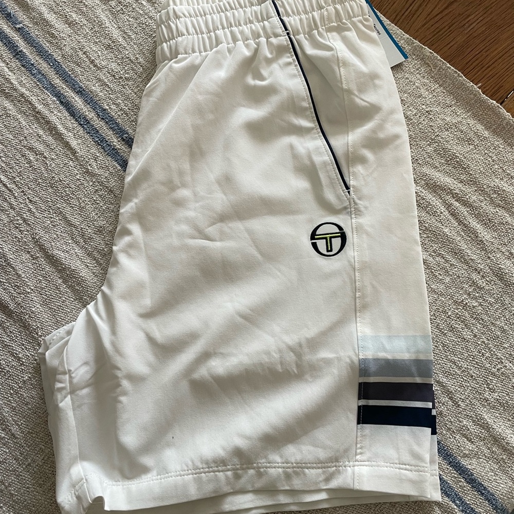 Sergio Tacchini White Athletic Shorts - Picture 2 of 2